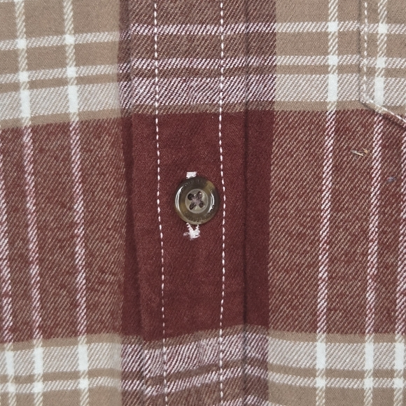 Eddie Bauer Mens Soft Cotton Plaid Field Button Down Shirt Size Large - Picture 4 of 9